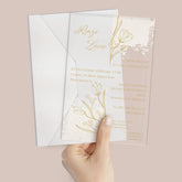 Partecipazioni di matrimonio in plexiglass modello FPLEX59